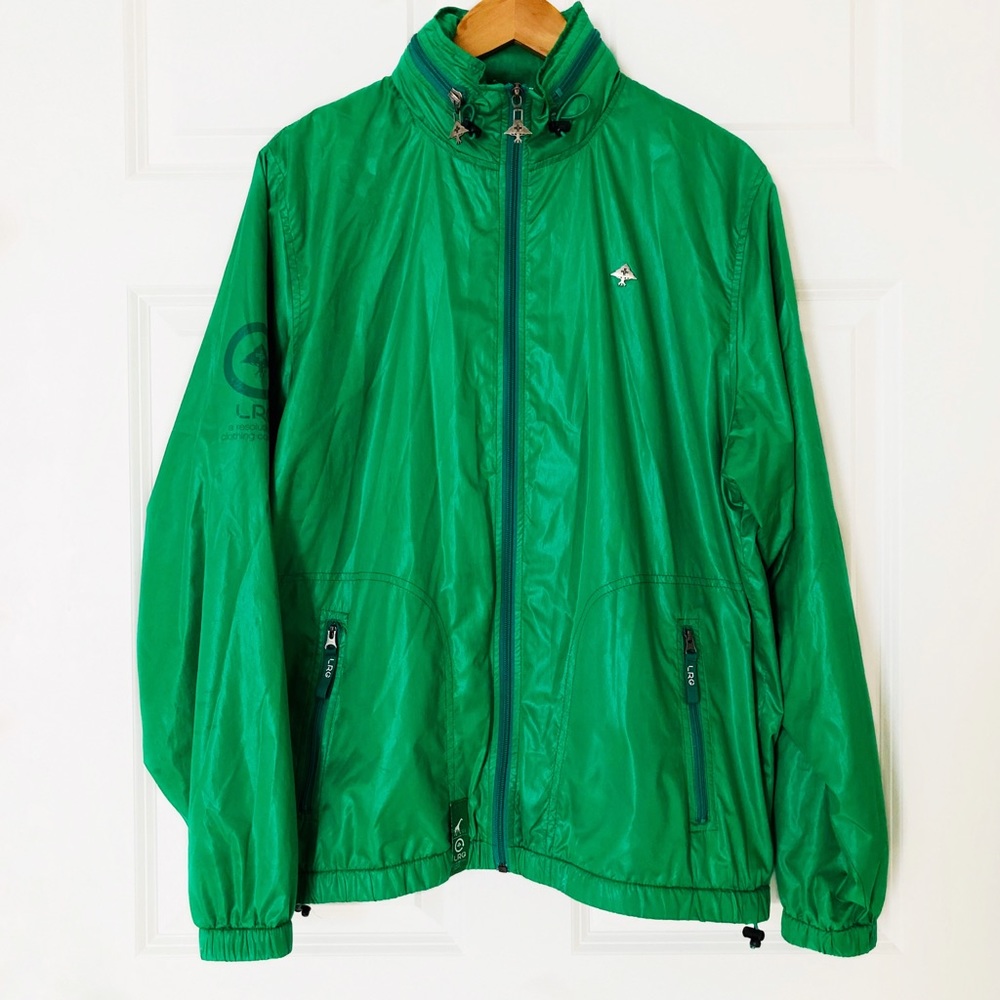 LRG Windbreaker Jacket Bright Green Rare Men’s L